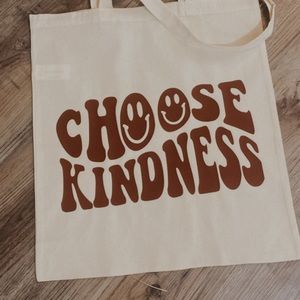 Choose Kindness Tote Bag Coffee color